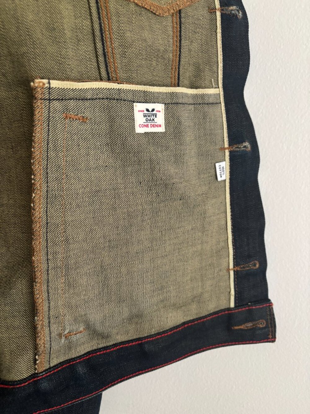 $800 Raleigh USA Cone Mills White Oak Blue/ Indigo Raw Denim Jacket- Small - Picture 9 of 12